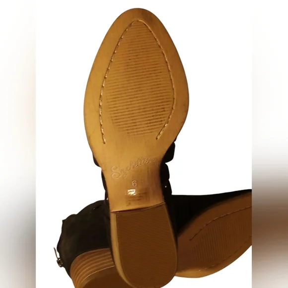 Seychelles Of LA- Shootie, Shoe/Bootie, Black Leather Uppers, Zipper Back, - Picture 8 of 15